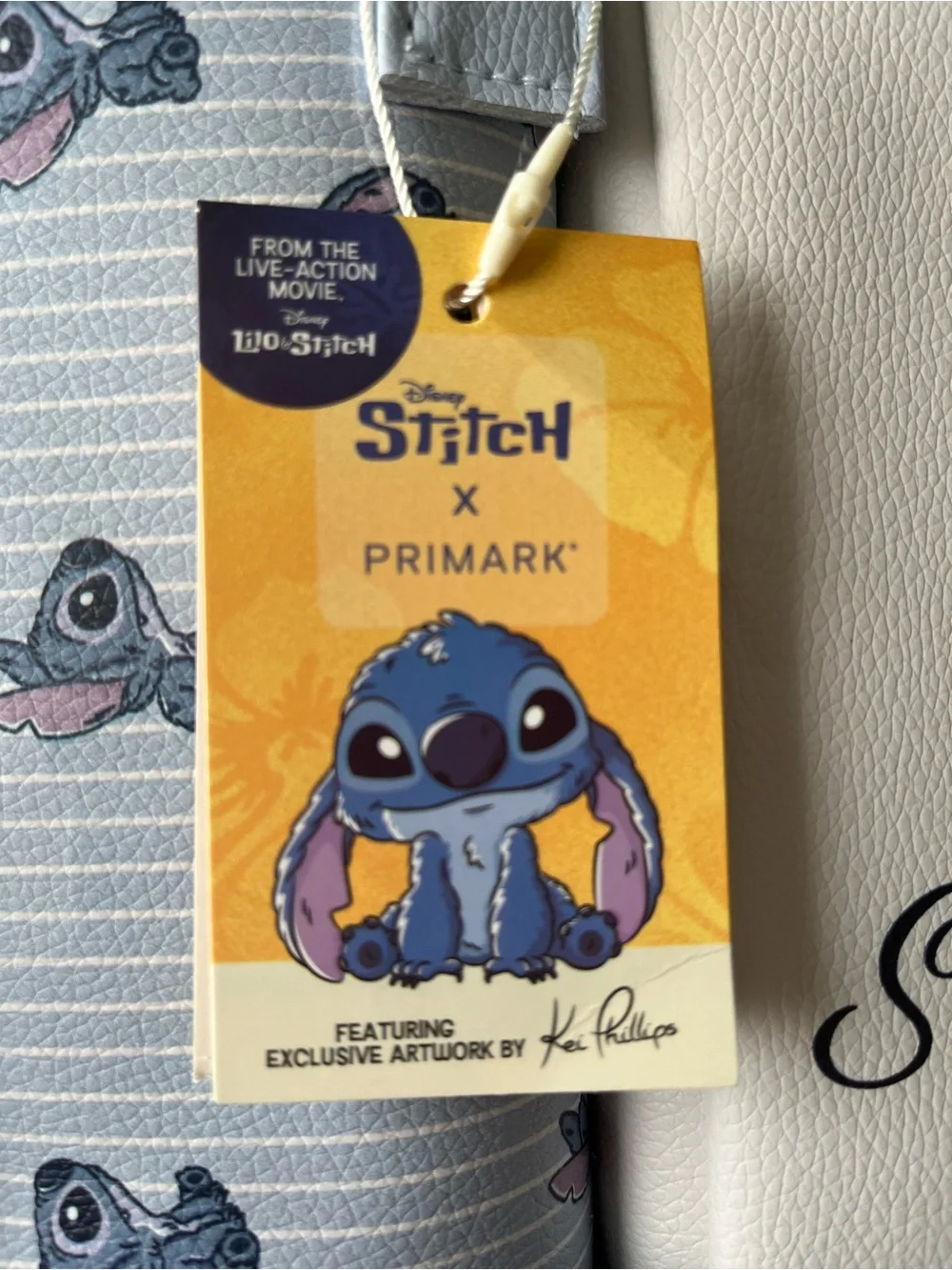 Disney Stitch Clear Tote Bag in Light Blue & Cream with Character Print